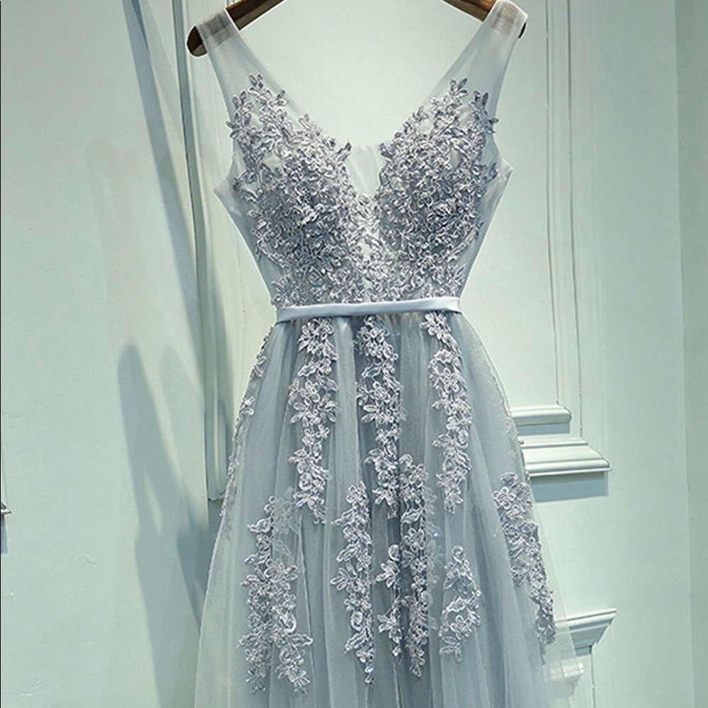 Gray/Silver Prom Dress